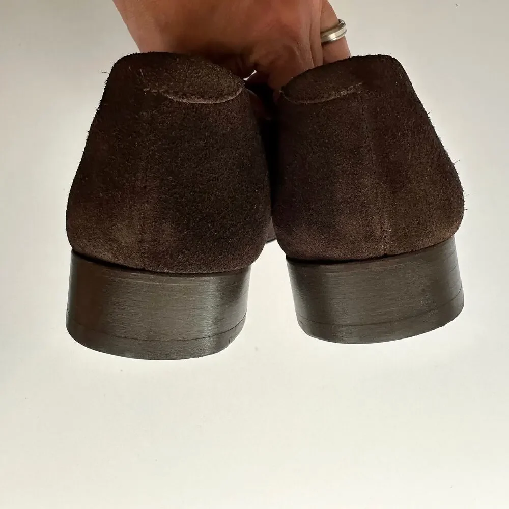 Brett & Sons NWOB Handmade Agustin Derby Chocolate Suede‎ Shoes EU 41 US 8
